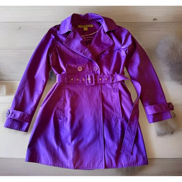 ☔️KENNETH COLE☔️ SHORT GOMMET BELT RAIN TRENCH COAT NWOT🌂 - Picture 3 of 16